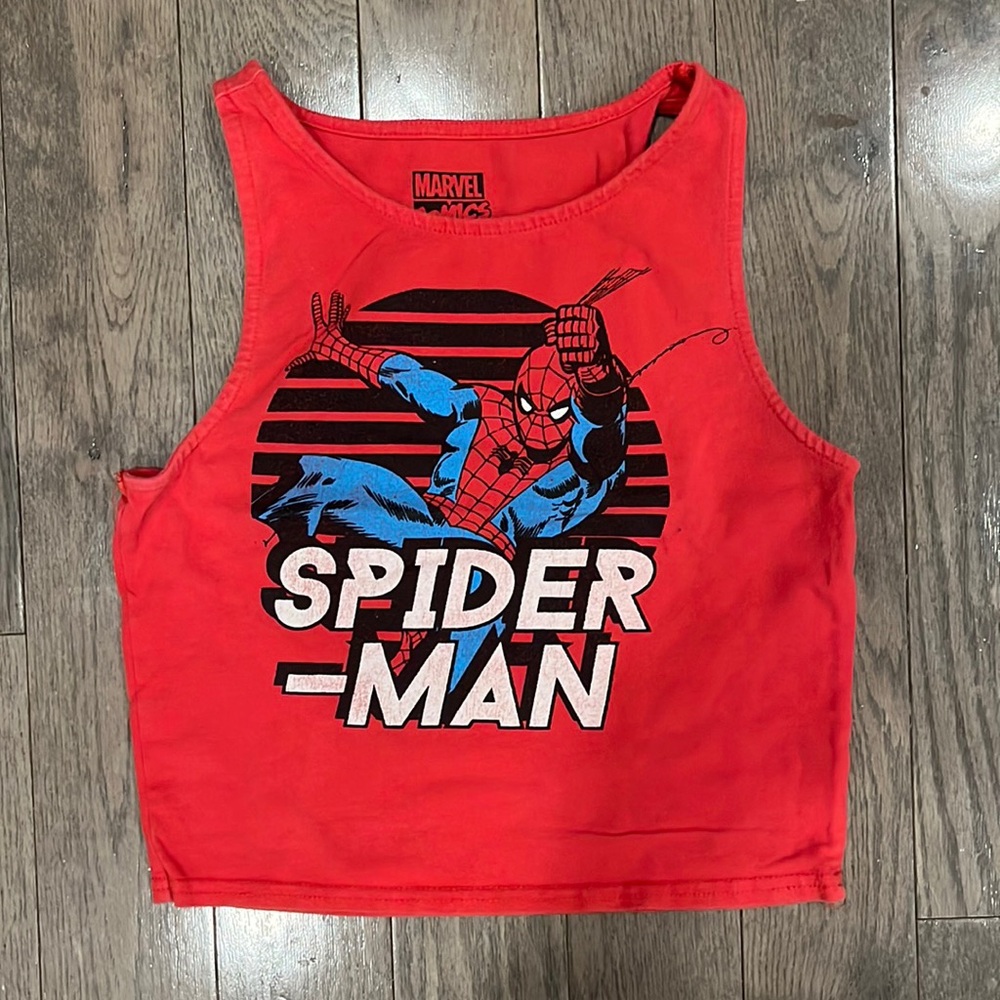 Spider Man Marvel cropped tank